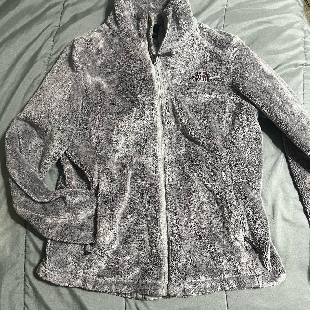 Women’s Grey Fleece North Face Jacket - Size M